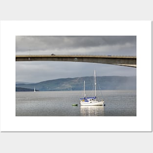 Yacht moored at Kyleakin, Isle of Skye Posters and Art